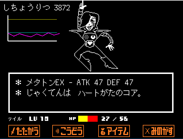 Undertale Mettaton Ex メタトンex 戦 攻略方法 いちどりの部屋